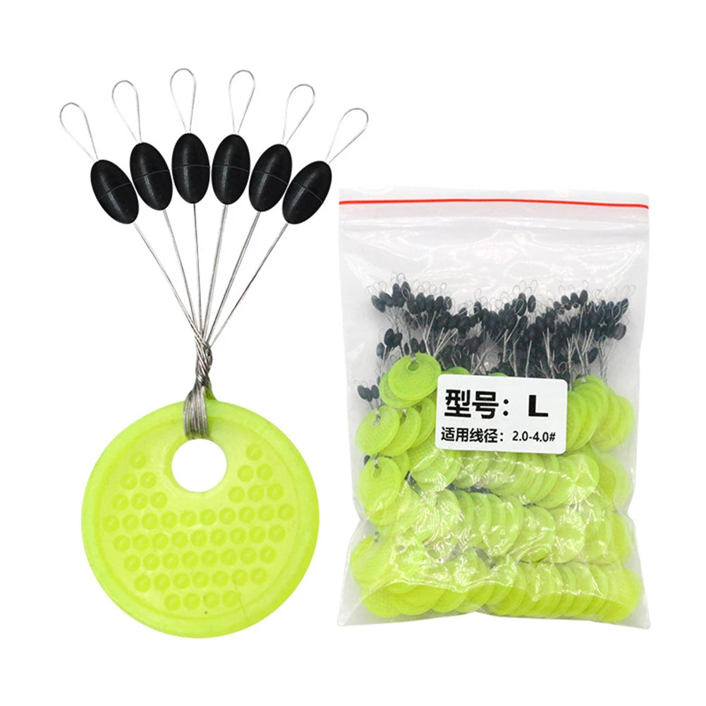 60-600Pcs Rubber Space Beans Bobber 10PCS/SET