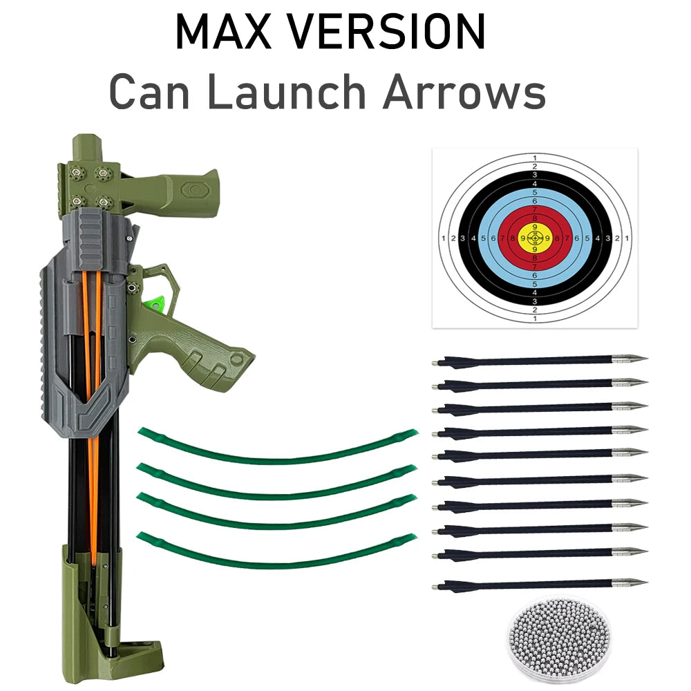 Multi functional arrow launch slingshot
