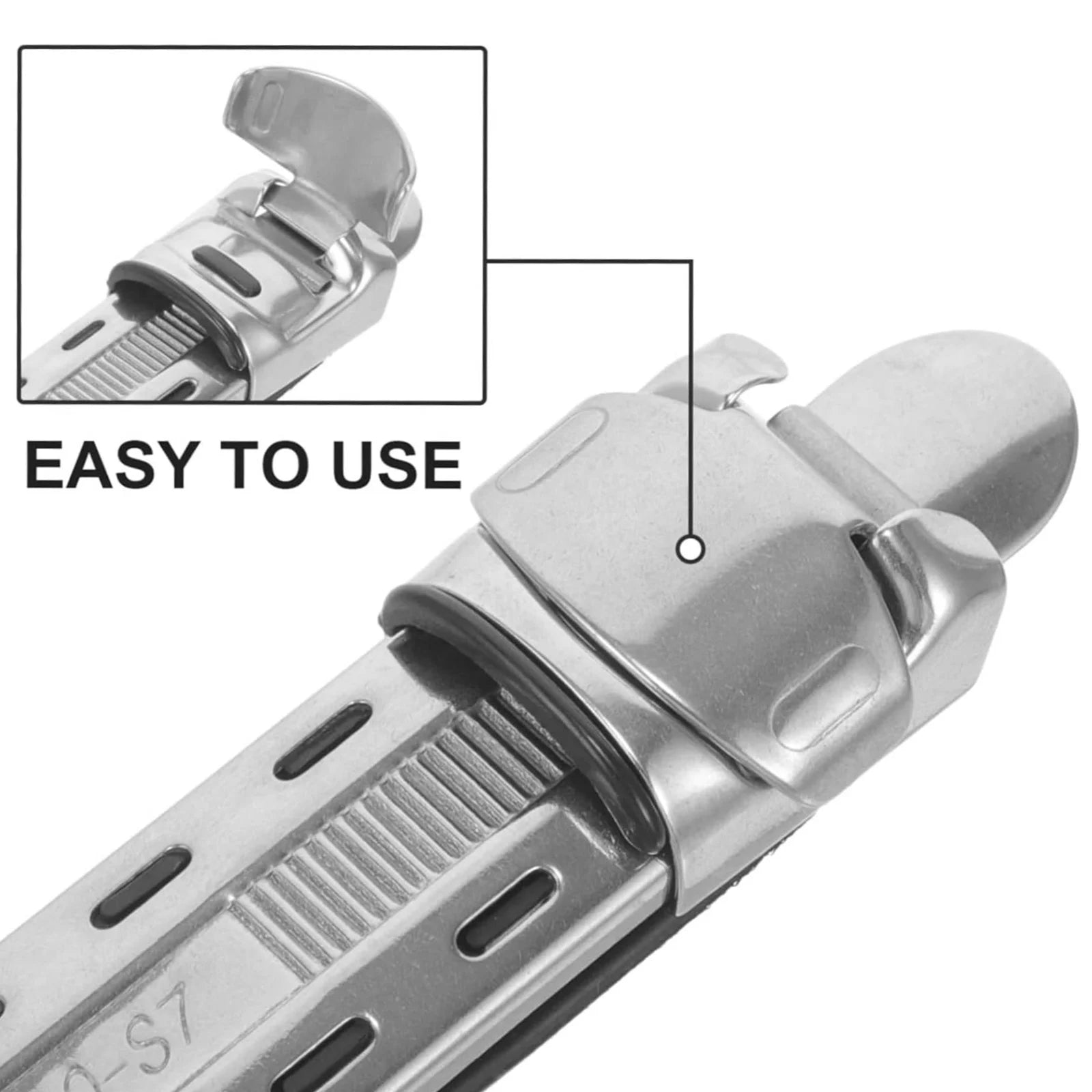 5Pieces Plate Type Stainless Steel Adjustable Reel Seat