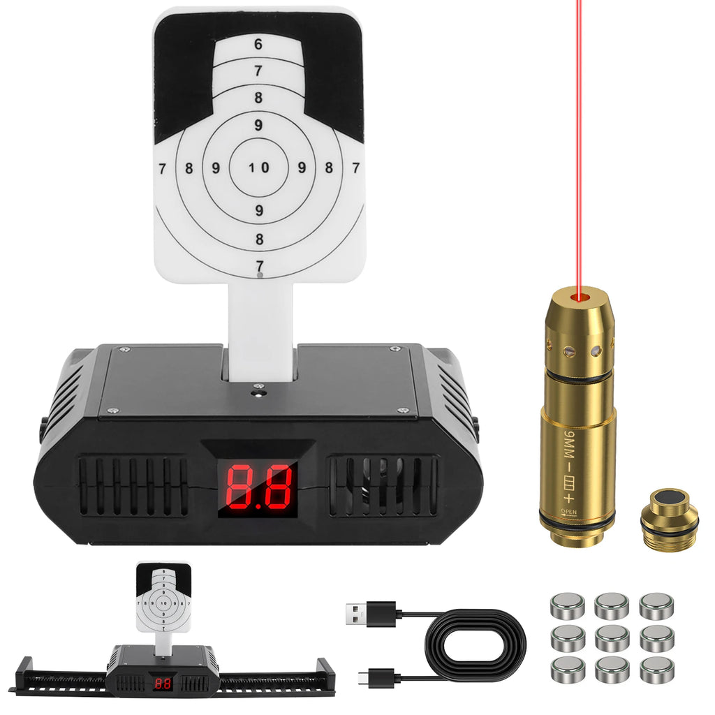 9mm Dry Fire Laser Trainer with Rechargeable Smart Laser Target System