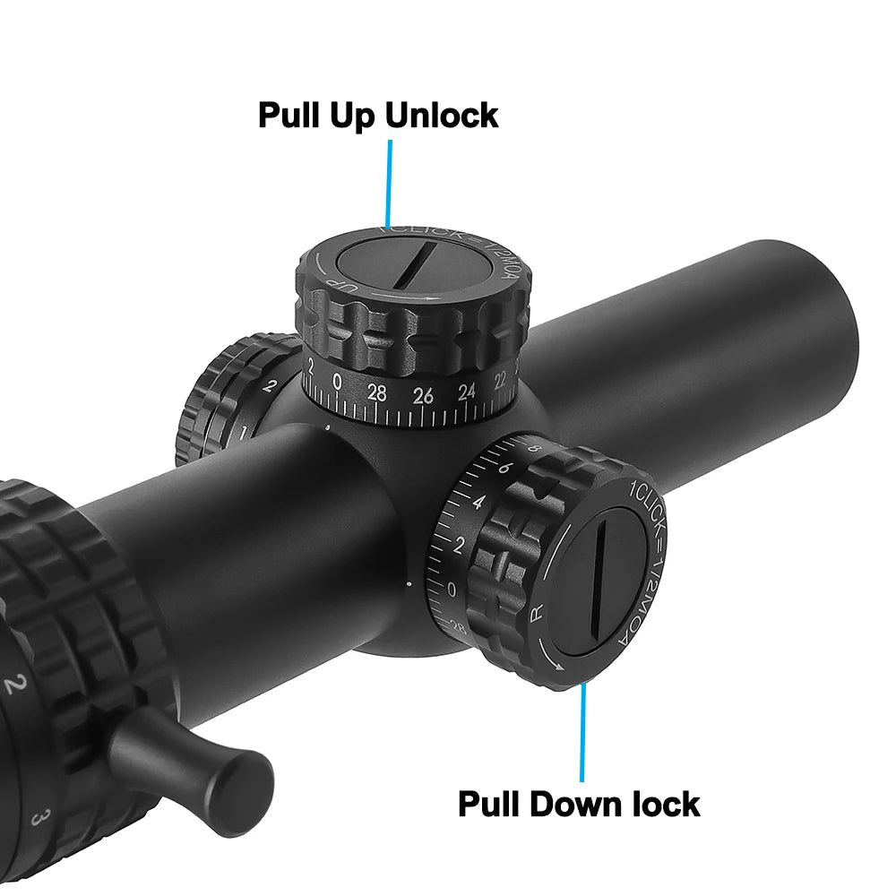 1-5X24 Tactical Optical Scope Red and Green Illuminated Reticle