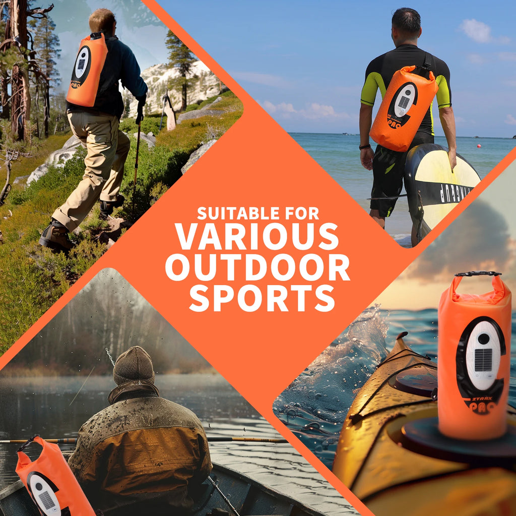 Solar/Battery Powered Waterproof Backpack