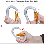 Heavy Duty Auto Locking Climbing Carabiner Clips