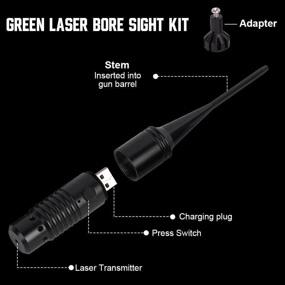 Rechargeable Red/Green Laser Boresighter