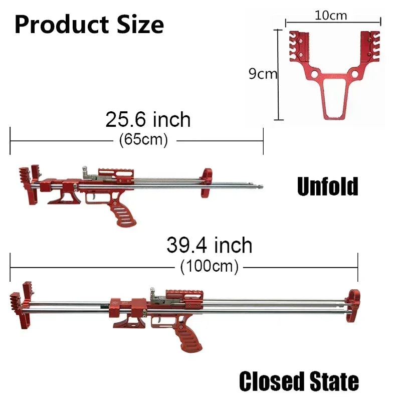 80LBS Telescopic Long Pole Slingshot Laser