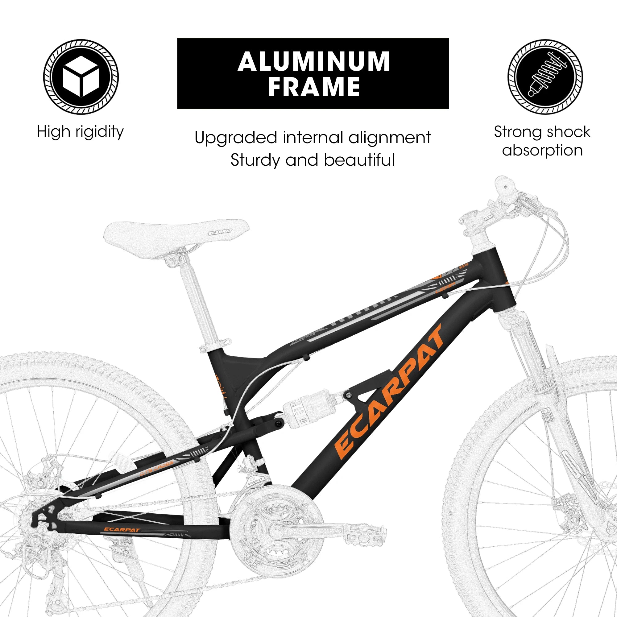 Mountain Bike 26 Inch Wheel, Dual Full Suspension 21-Speed Disc