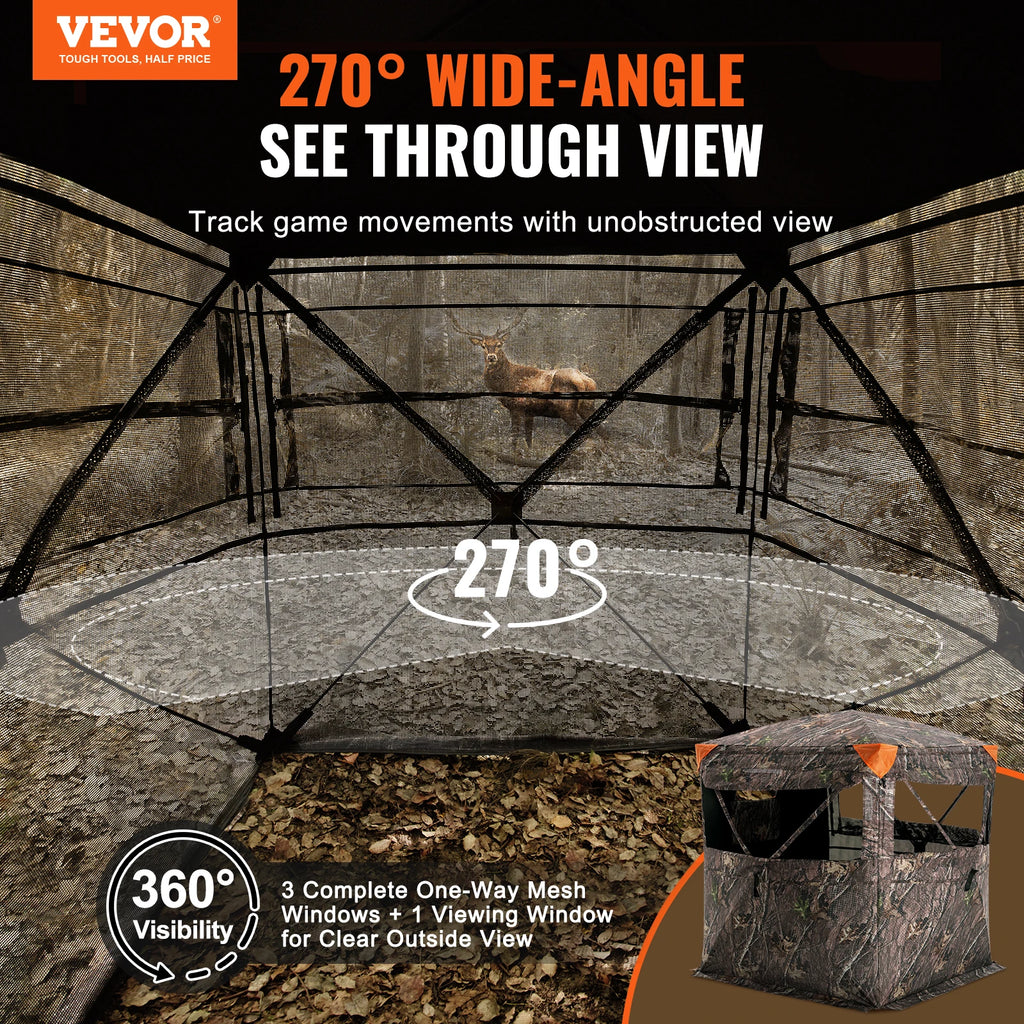 Hunting Blind  270° See Through Ground Blind