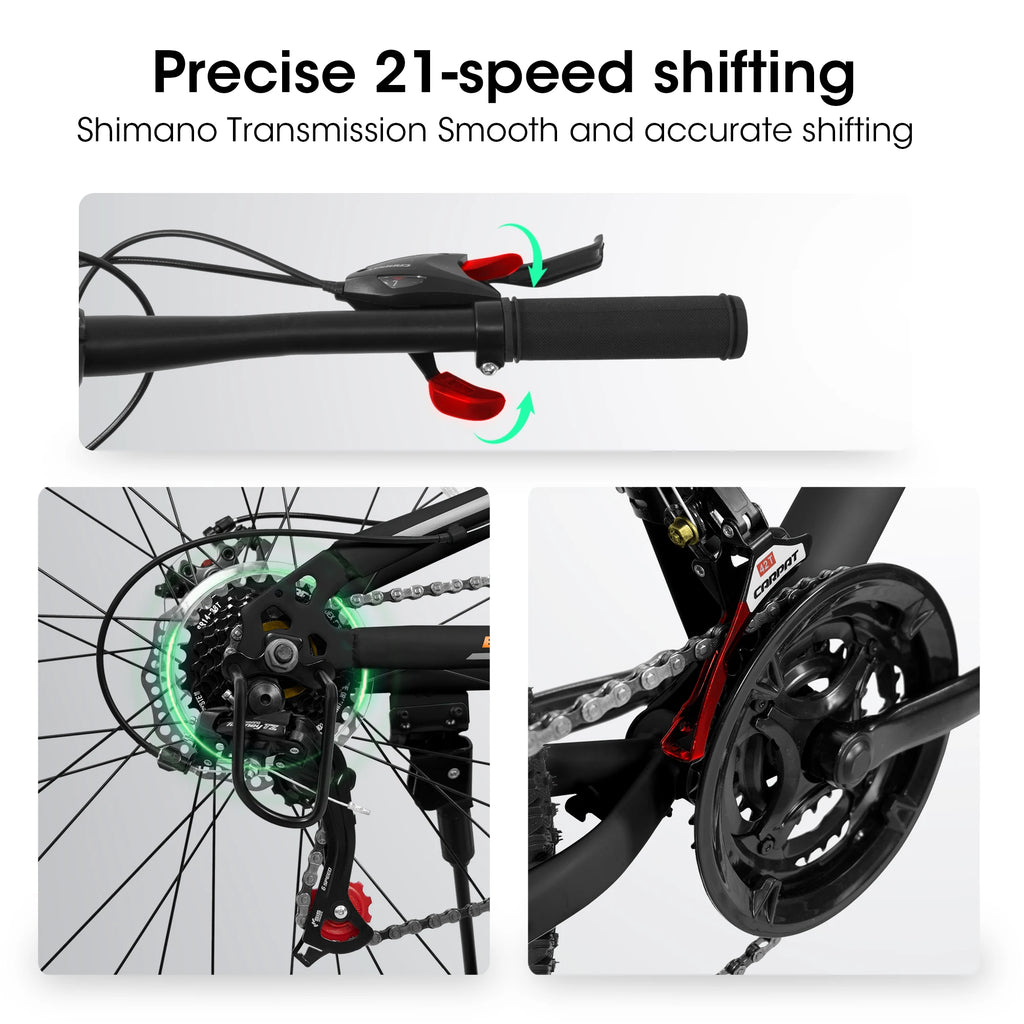 Mountain Bike 26 Inch Wheel, Dual Full Suspension 21-Speed Disc