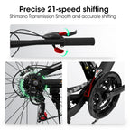 Mountain Bike 26 Inch Wheel, Dual Full Suspension 21-Speed Disc