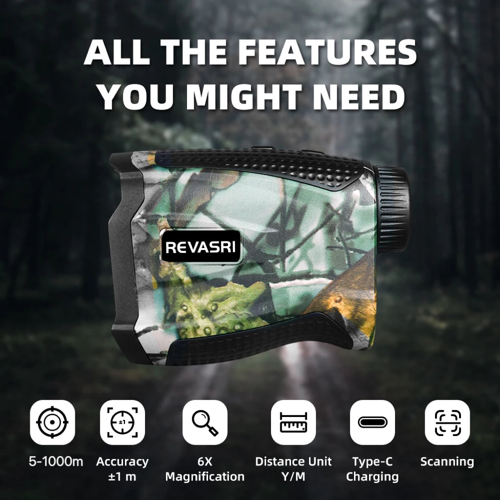 REVASRI 1000M Multi-Function Hunting Rangefinder