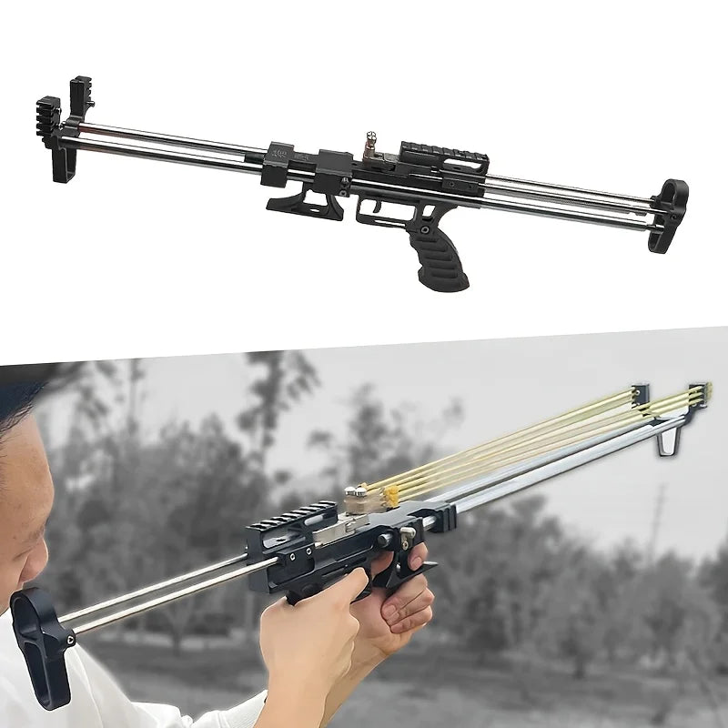 80LBS Telescopic Long Pole Slingshot Laser