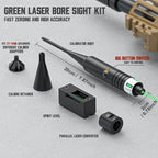 Universal Laser Bore sighter Kit: Green Laser, 32 Adapters
