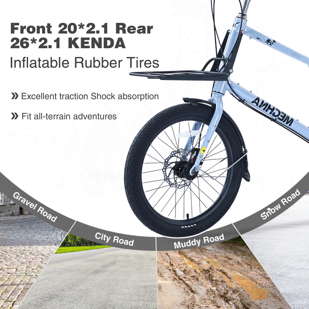 7 Speed, Aluminum Alloy Frame 26 Inch Cargo Bike