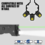 1650 Lumens Strobe Function,Light Laser Combo, Flashlight and Green Laser Sight