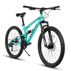 Mountain Bike 26 Inch Wheel, Dual Full Suspension 21-Speed Disc