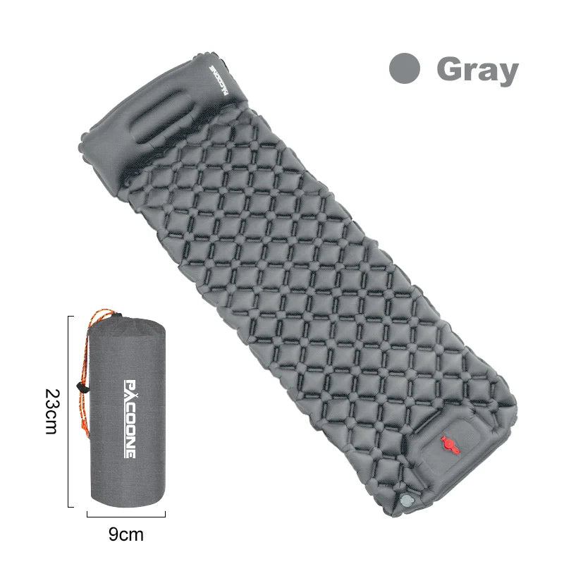 Outdoor Sleeping Pad Inflatable Mattress Built-in Pump