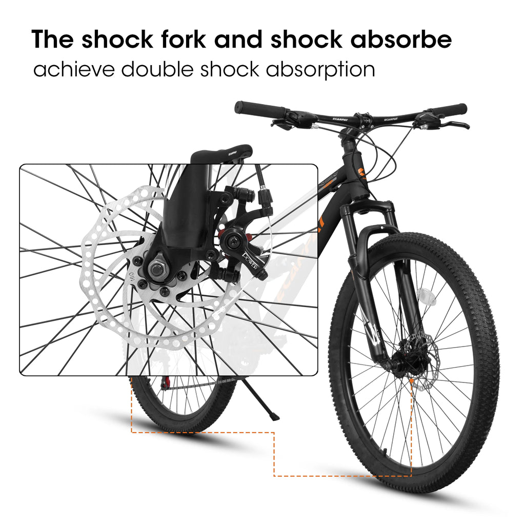 Mountain Bike 26 Inch Wheel, Dual Full Suspension 21-Speed Disc