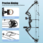 30-55 lbs Compound Bow Adjustable Draw Weight and Length with 3-Pin Sight