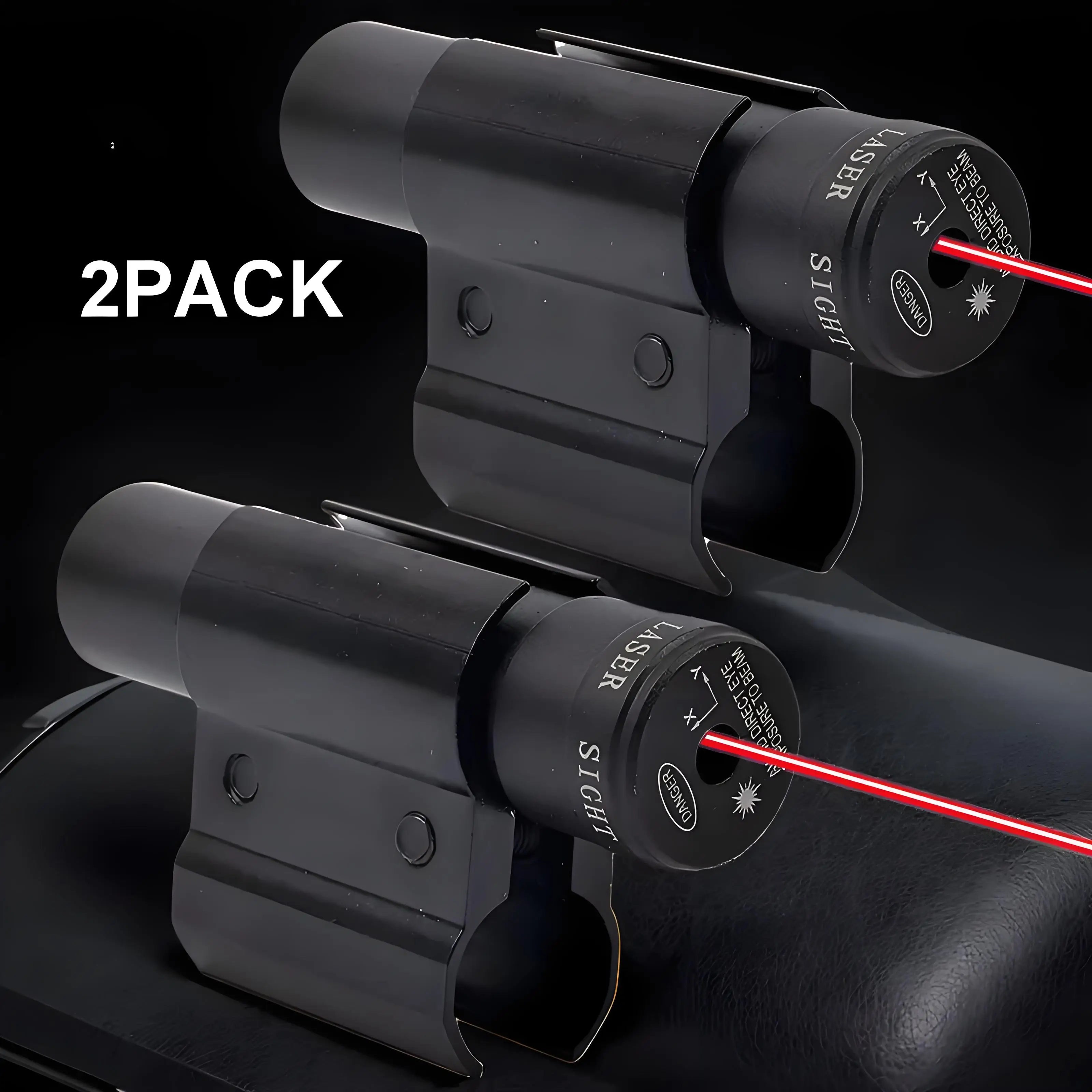 2pcs High-Quality Mini Red Dot Laser Sights with Barrel Clamp Mount