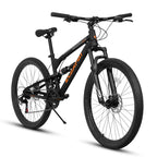 Mountain Bike 26 Inch Wheel, Dual Full Suspension 21-Speed Disc