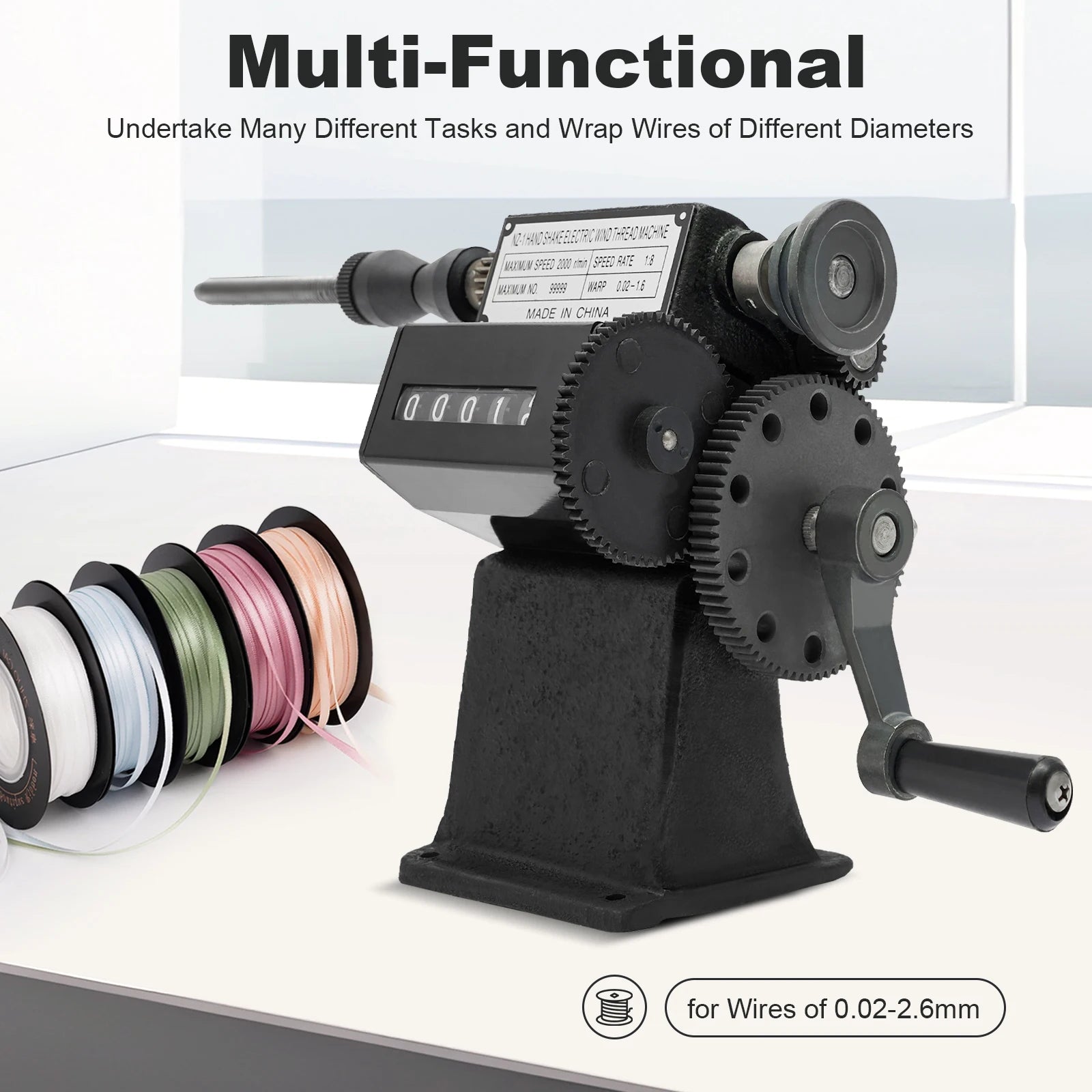 Fishing Line Spooler with Counting Machine