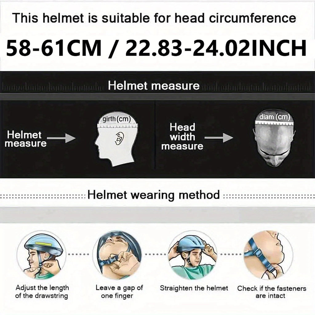 Adult Bike Helmet Adjustable Size 22.83-24.02inch
