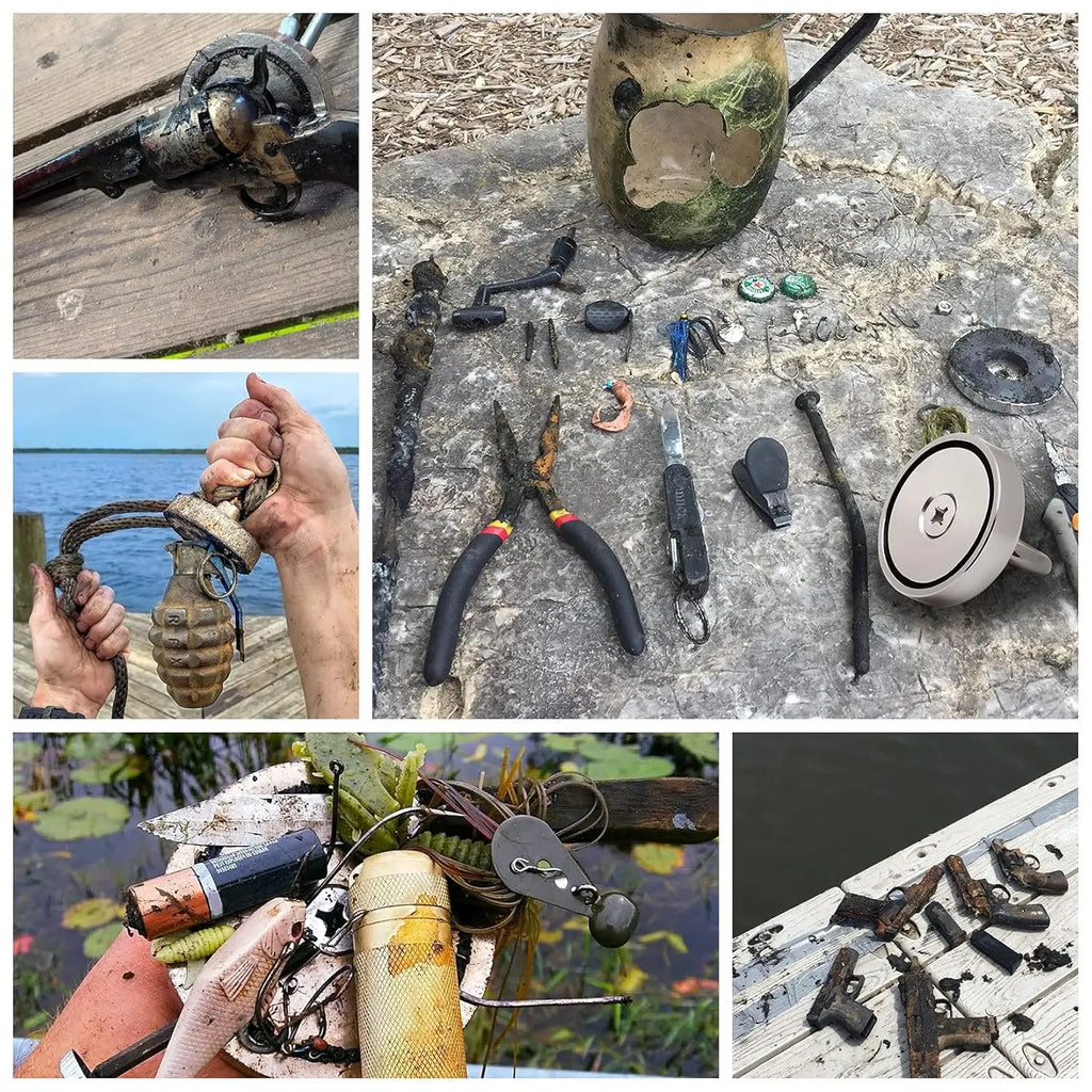 1000 LBS Fishing Magnet Kit with Waterproof Case