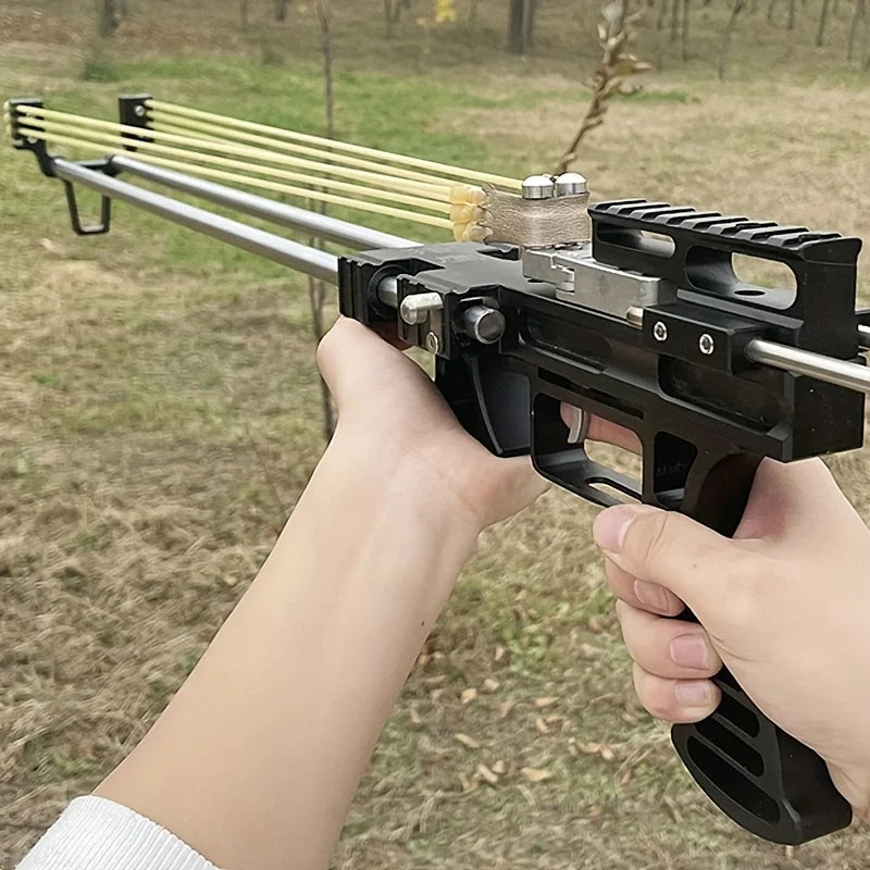 80LBS Telescopic Long Pole Slingshot Laser