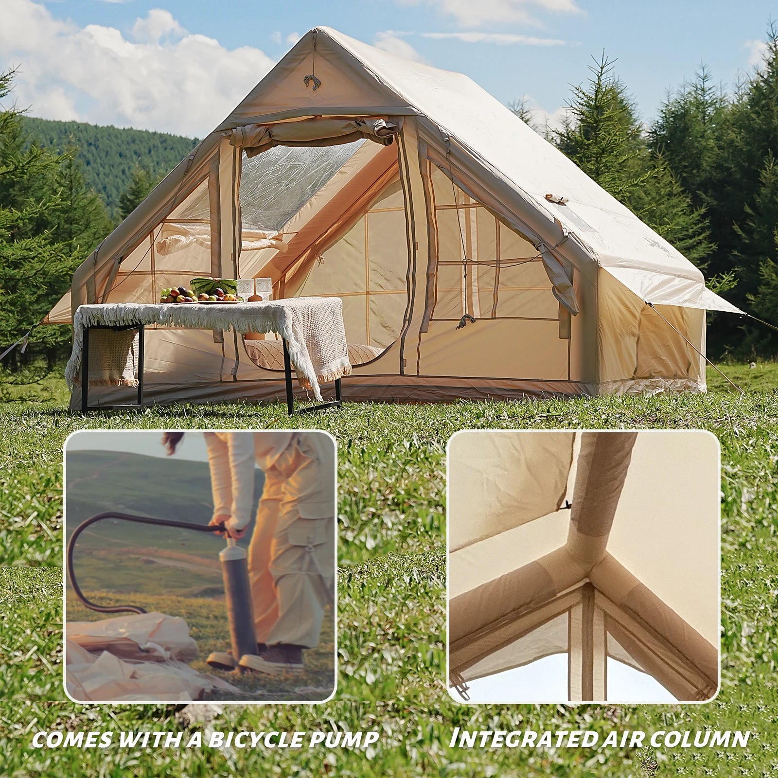 4-8 Person Inflatable Camping Tent
