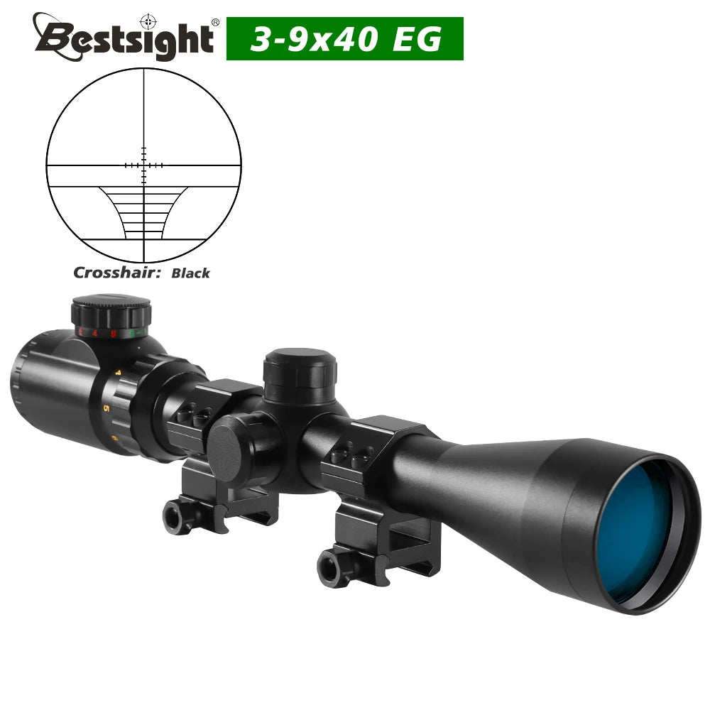 3-9x40 Hunting Scope Red or Green Illuminated Optical Sight