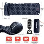 Outdoor Sleeping Pad Inflatable Mattress Built-in Pump