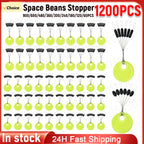 60-600Pcs Rubber Space Beans Bobber 10PCS/SET