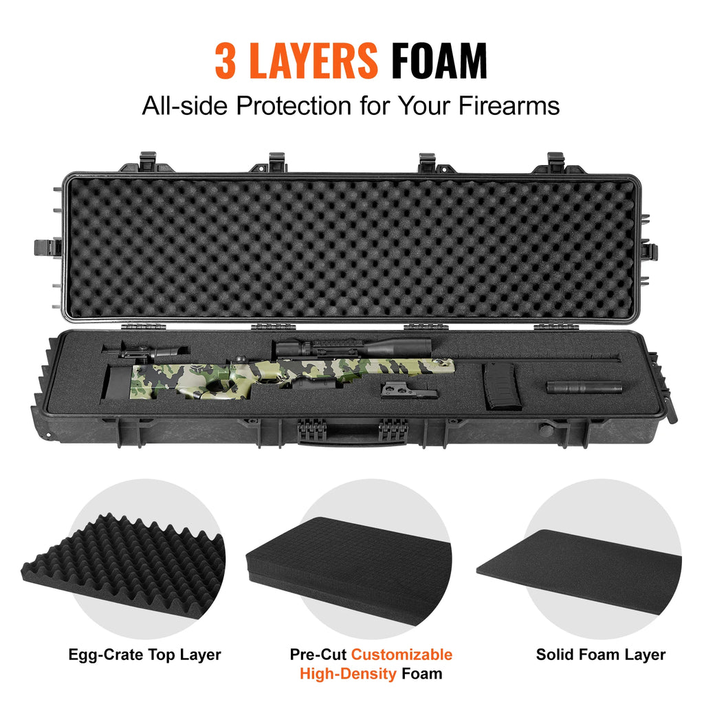 Hard Rifle Case Portable Long Gun Storage