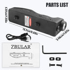 1650 Lumens Strobe Function,Light Laser Combo, Flashlight and Green Laser Sight