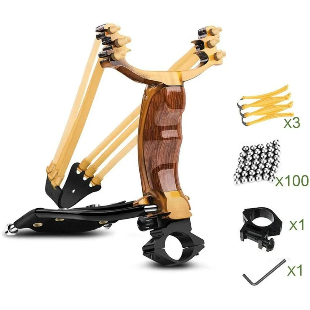 Professional Competitive Slingshot with Folding Wrist Support