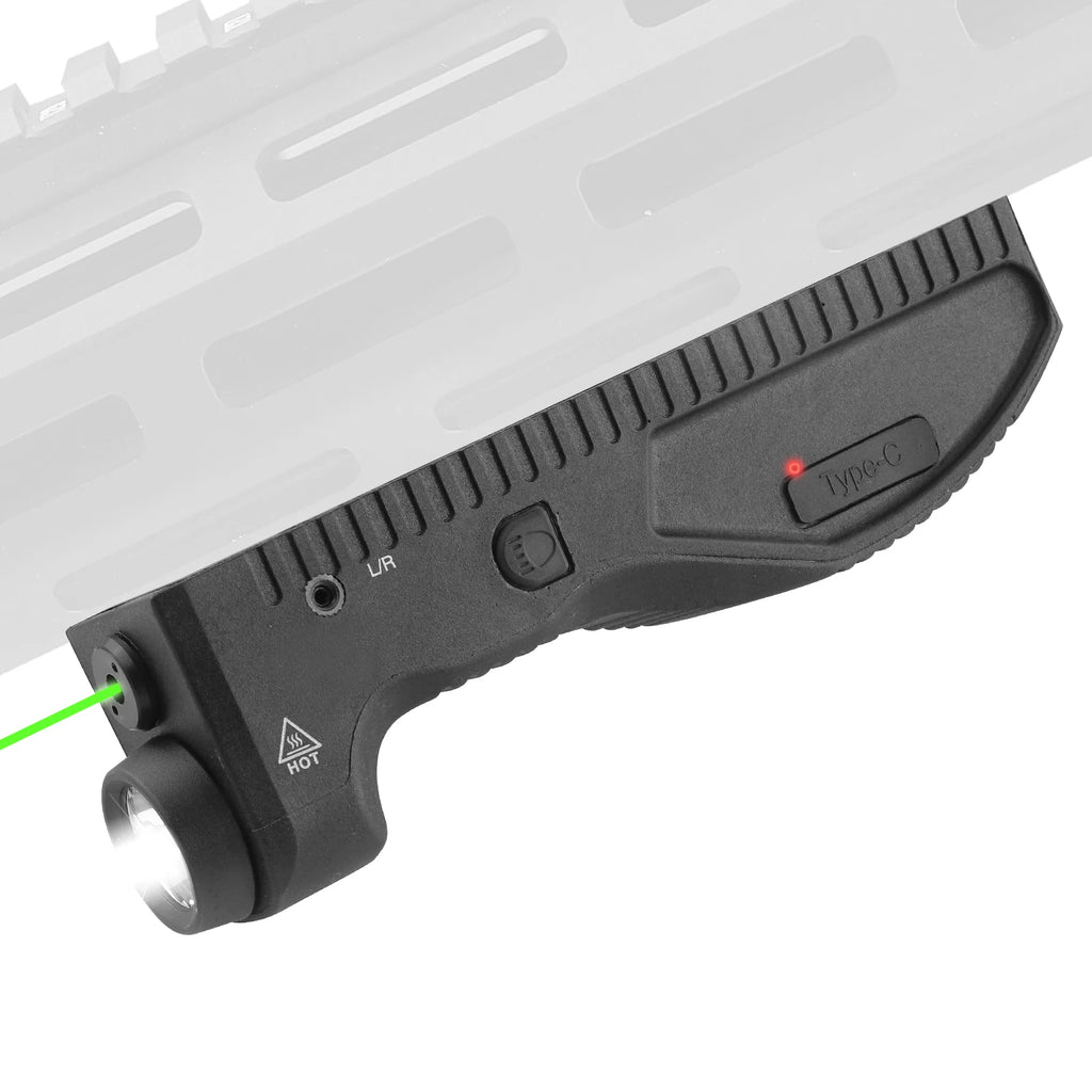 1650 Lumens Strobe Function,Light Laser Combo, Flashlight and Green Laser Sight
