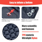 Outdoor Sleeping Pad Inflatable Mattress Built-in Pump