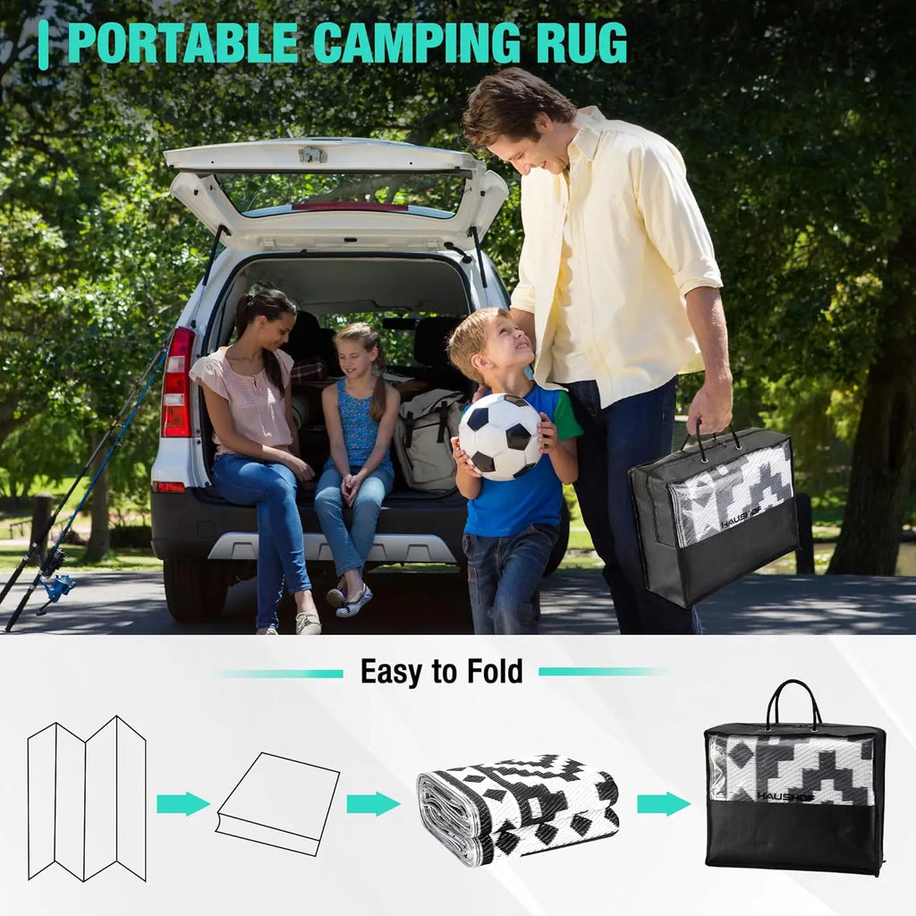 5'X8' Waterproof Outdoor Rug with LED Lights