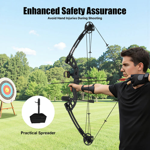 30-55 lbs Compound Bow Adjustable Draw Weight and Length with 3-Pin Sight