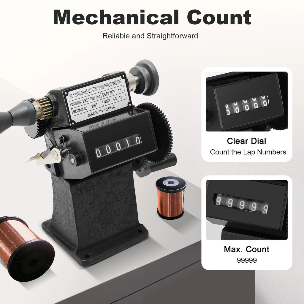 Fishing Line Spooler with Counting Machine