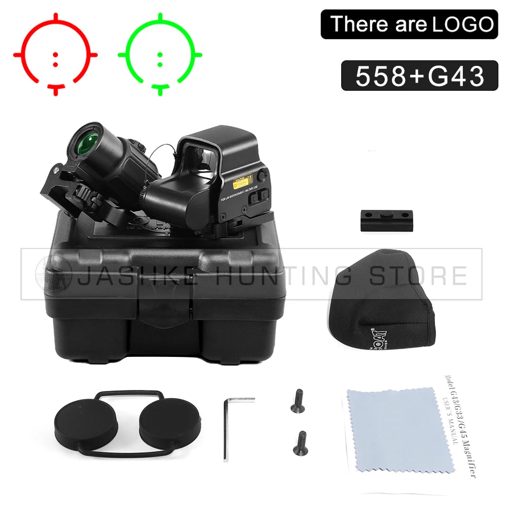 Tactical Airsoft G43 3X Magnifier Red Dot Combo Scope