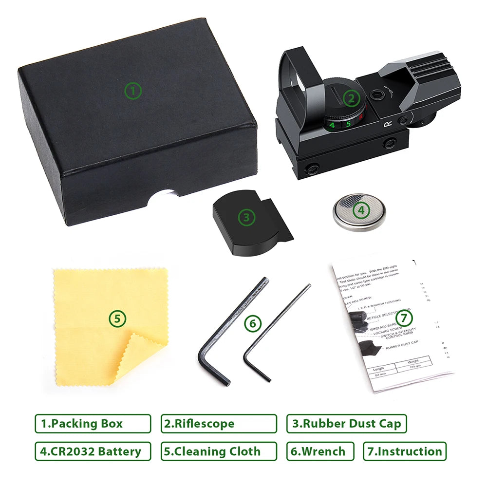 Hunting Optics Reflex Sight with 20mm Rail