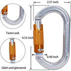 Heavy Duty Auto Locking Climbing Carabiner Clips