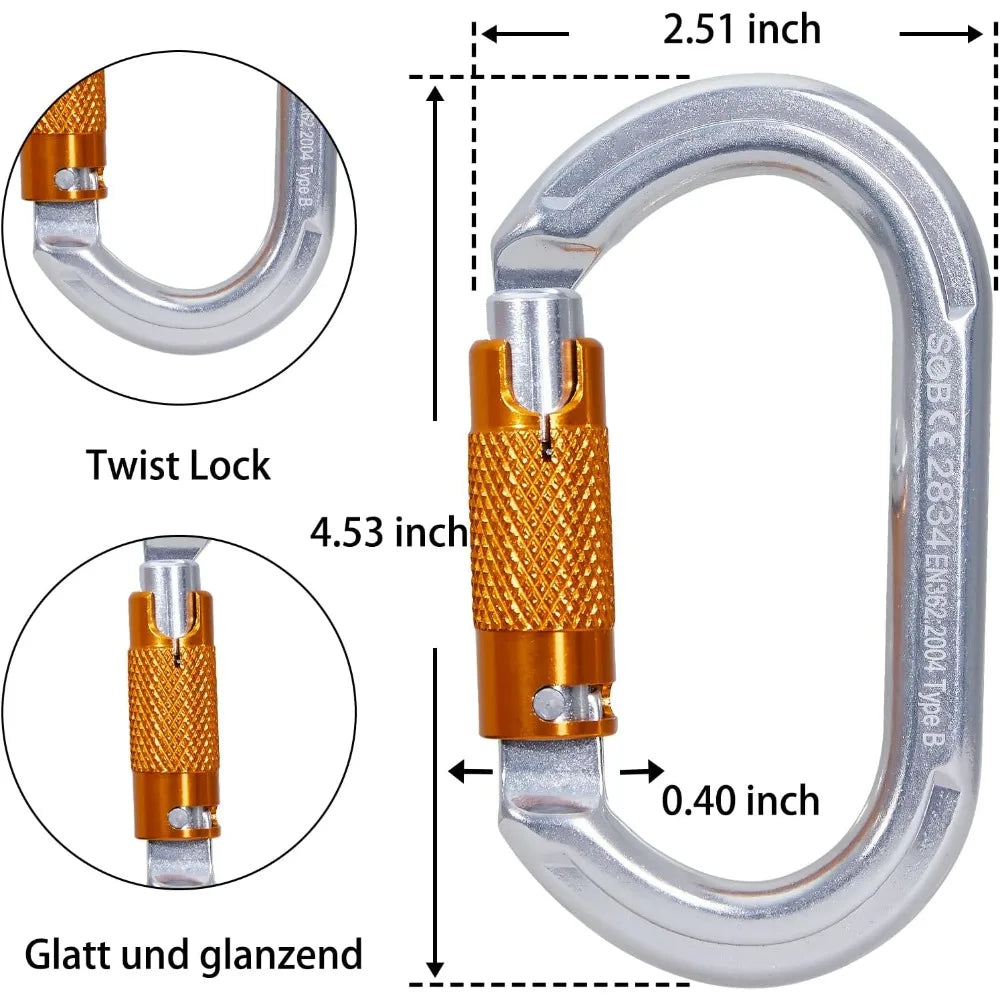 Heavy Duty Auto Locking Climbing Carabiner Clips
