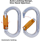 Heavy Duty Auto Locking Climbing Carabiner Clips