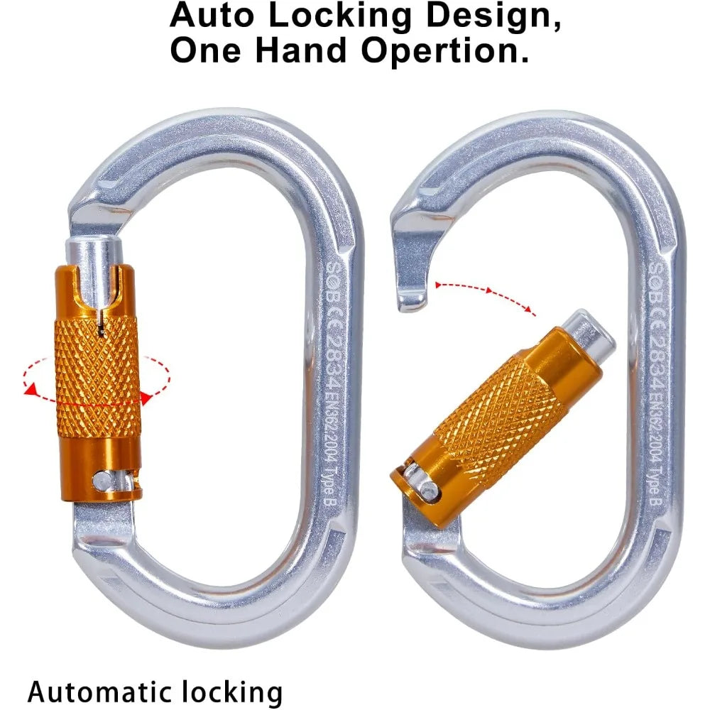 Heavy Duty Auto Locking Climbing Carabiner Clips