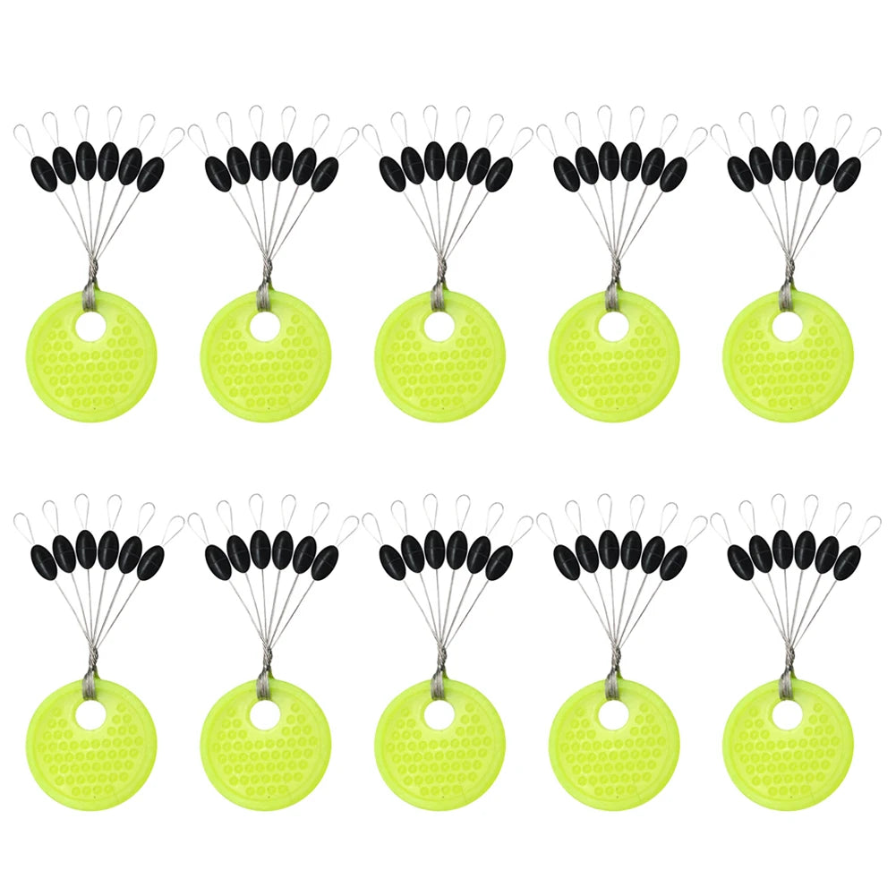 60-600Pcs Rubber Space Beans Bobber 10PCS/SET