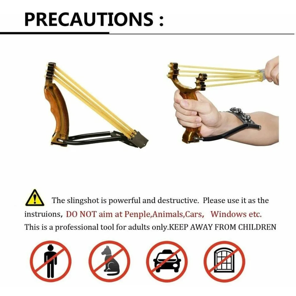 Professional Competitive Slingshot with Folding Wrist Support