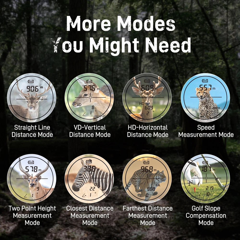 1200M Hunting Laser Rangefinder with Speed