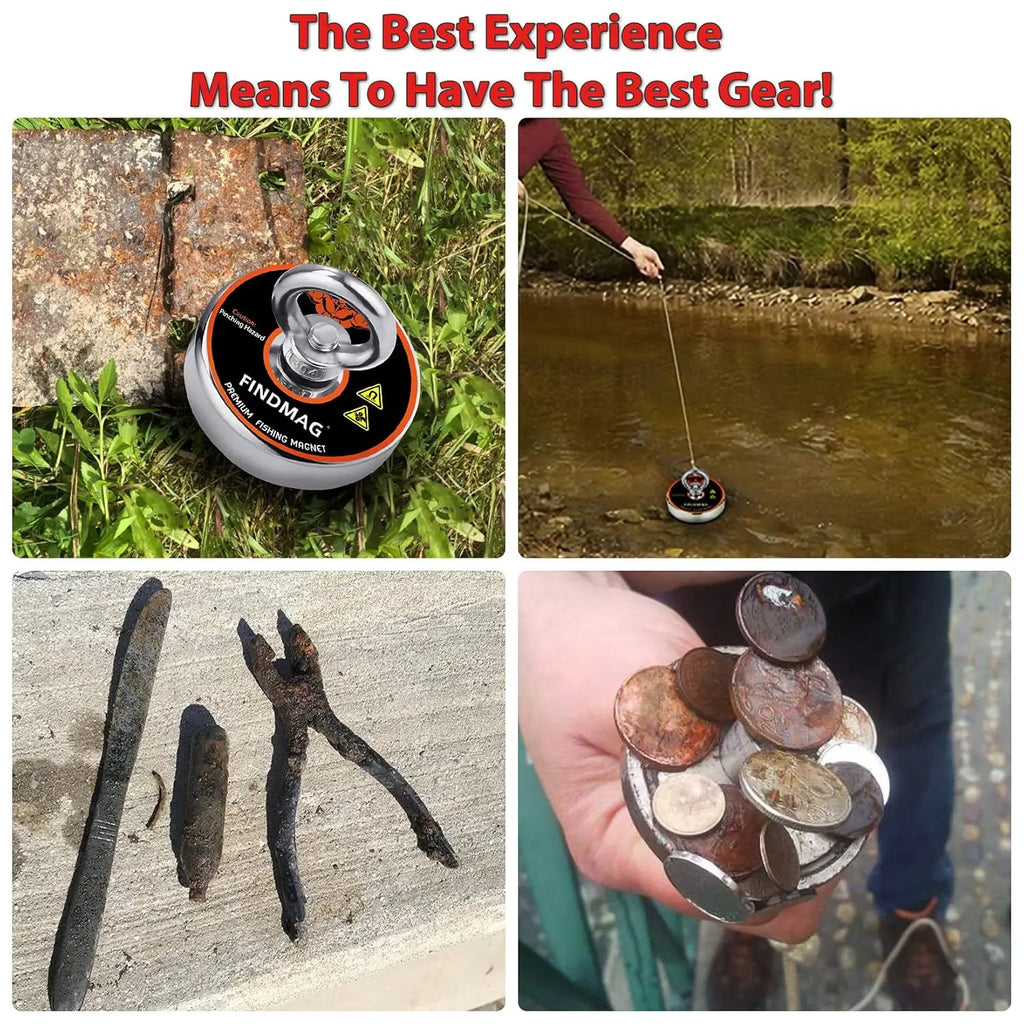 1000 LBS Fishing Magnet Kit with Waterproof Case
